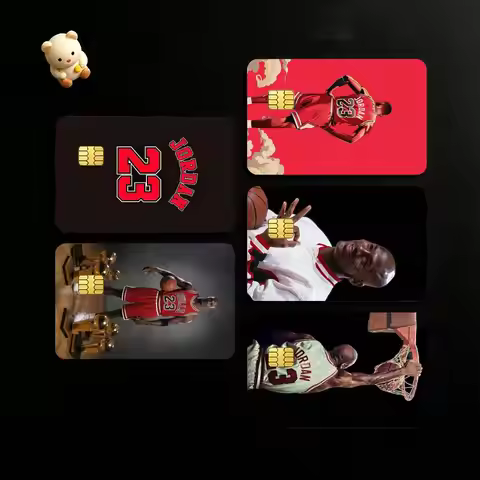 Basketball Star Michael Jordan Credit Card HD Stickers Game Card Decal Small Chip Waterproof Sticker