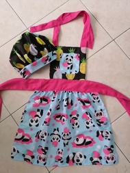 Apron with chef hat kid / topi chef budak (2-6 tahun)