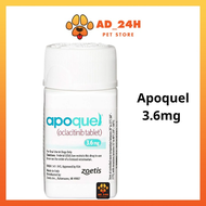 [Siêu Sale Tết] Hộp 100 viên APOQUEL 3.6mg Kiểm soát ngứa do viêm da trên chó (Zoetis USA)