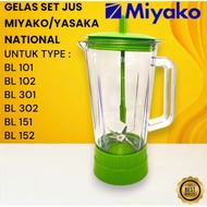 Miyako Plastic Blender Cup Set - 1 Liter, Silicon Seal, Spoon Lid, Stainless Steel Blade BL 151 BL 1