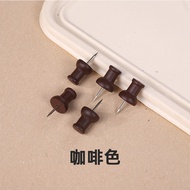 Taoyuan Ready Stock [2359 People Collection] Wooden I-Shaped Nails Thumbtacks Big Head Art Cork Card