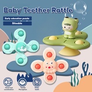 Spining Cute Spiner Suction Top Cartoon Bath Teether Baby Sucker Toys