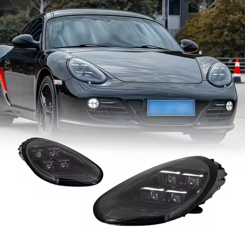 Car Lights 2009-2012 987.2 Headlamp Upgrade to 2025 matrix Style LED Headlights for Porsche Boxster 