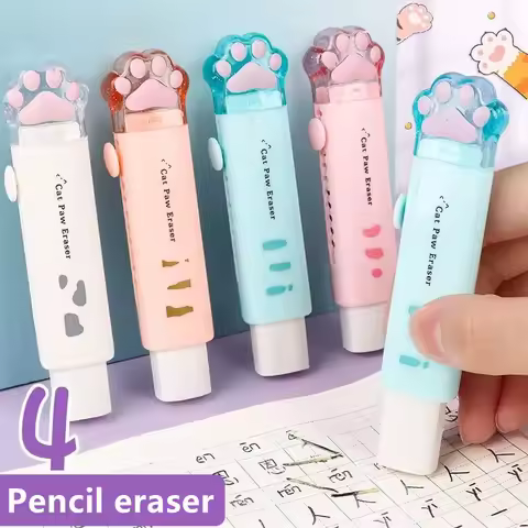 Push-pull Cat paw cute eraser girl pencil eraser student rubber Cartoon pen eraser children school s