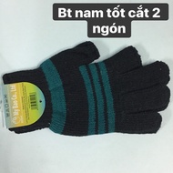 Men's gloves cut into 2 fingers