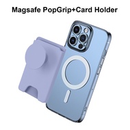 Magsafe Pop Grip Phone Wallet Card Holder with Stretchable Foldable Stand PopGrip Card slot Universal for iPhone 11 12 13 14 Pro Max and Magsafe Phone case