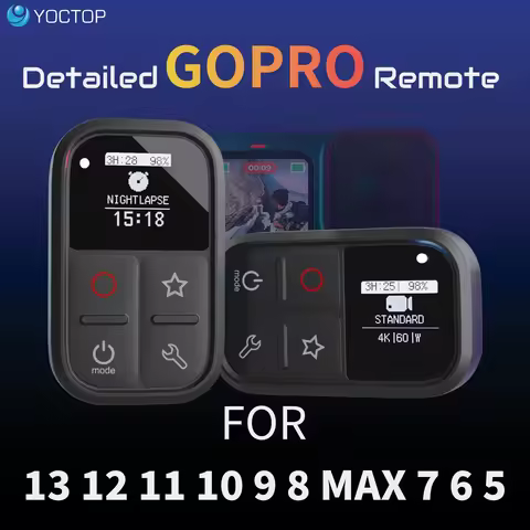 GoPro13 OLED SCREEN Remote Control for GoPro 13 12 11 10 9 8 Max 7B 6 5 with Stick Mount and Wrist W
