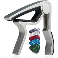 WINGO Guitar Capo for Acoustic and Electric Guitars - Rosewood Color with 5 Picks