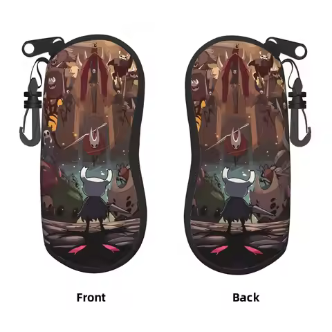 Hollow Knight Action Adventure Glasses Case Cover Key Chain Sunglasses Pouch Pocket Eyeglass Cases M