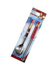 ◎。Bafa。◎ 韓國 Marvel Iron Man 漫威 鋼鐵人 湯匙+筷子 304不鏽鋼餐具兩件組