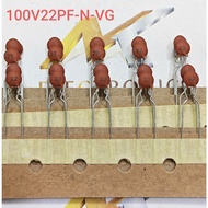 (Combo of 20) Brown 22 22pF 100V non-polar ceramic capacitor - 22P brown ceramic capacitor with high