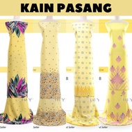 🔥NEW ARRIVAL❗❗ Kain Pasang Ela Printed Terkini Murah Pelbagai Corak Gold Mustard Soft Yellow Kuning Cair Pastel