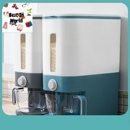 (READY STOCK) 12KG Rice Dispenser with Rinsing Cup Bekas Beras Viral Smart Rice Dispenser Kitchen St