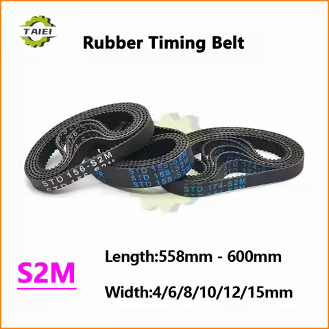 S2M Rubber Synchronous Belt Length 558 560 562 568 570 572 576 578 580 584 586 590 594 600mm S2M Dri