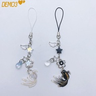 [DEMO3] Mobile Phone Chain, Good Luck Beaded Phone Beaded Charm, Sweet Koi Waterdrop Flower Phone La
