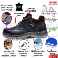 [C4U] Oscar Safety Shoes Leather Original 202 Working Boot Lelaki Kasut Kilang Kerja Kulit Steel Toe