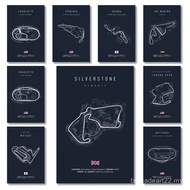 F1 Imola Monaco Track Circuit Canvas Painting F1 Wall Art Nordic Poster Aesthetic Motorsport Race Pi