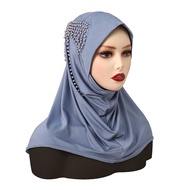 Beg Rama-rama Mutiara Warna Pejal Dagu Tudung Selesa Tudung Asas Melayu Indonesia Tudung Segera