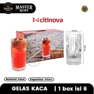 Dilly Highball Glass 410ml Coffee Tea Cold Drink Glass (1 Box contains 6 pcs)