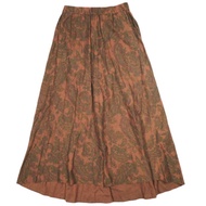 Pilgrim Surf+Supply 20AW 佩斯利花紋喇叭長裙（37-27-0069-879，0 碼，棕色） BEAMS Easy Maxi 下裝 [二手] [Pilgrim Surf+Supp