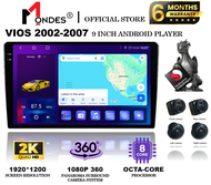 MONDES TOYOTA VIOS NCP42 2002 -2007 2K Q-LED CAR ANDROID PLAYER WITH 360 CAMERA(9"/8GB RAM 128GB CAR