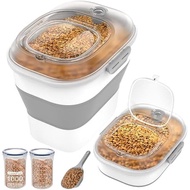 20-22 pounds (approximately 9.1- 10.4kg ) dog food storage container, foldable dog food container, w