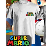 Kaos baju Combed 30S Distro KECiL LOGO SUPER MARiO BROS tshirt