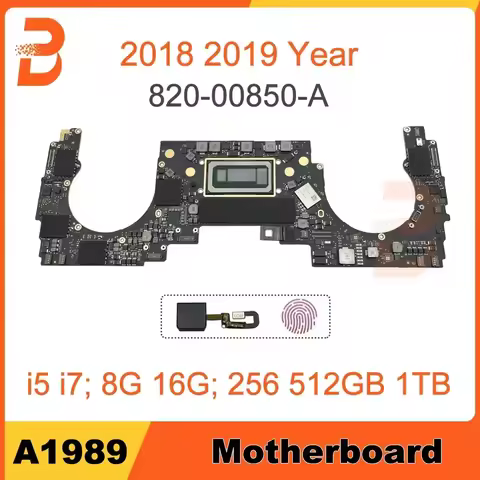 Original Logic Board For Macbook Pro Retina 13" A1989 Motherboard with Touch ID 820-00850-A i5 i7 8G