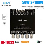 diymore ZK-TB21/ZK-TB21S 2.1สเตอริโอ Bluetooth 5.0เครื่องขยายเสียงดิจิตอล2*50W 160WX2 + 220W AUX เคร