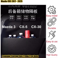Mazda CX5 2017 - 2025 CX30 Mazda 3 2020 - 2025 Foldable Storage Box Trunk Tray Boot Organizer Divide