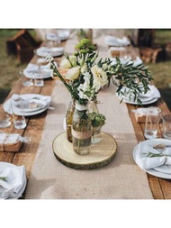 2入組7-8英寸大木片,適用於桌面中心裝飾,天然泡桐木板,適用於鄉村婚禮裝飾和diy手工藝項目