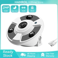 Hamrol AHD Analog Camera 1.7MM Fisheye Lens Panoramic 2MP High Definition Surveillance Infrared 1080