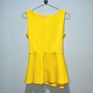 Chest 36 Work Shirt Sleeveless Yellow