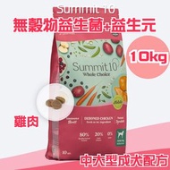 Summit 10 - Summit10 - 無穀物益生菌+益生元 中大型成犬配方 (雞肉) 10kg (13/09/2026) (1957)