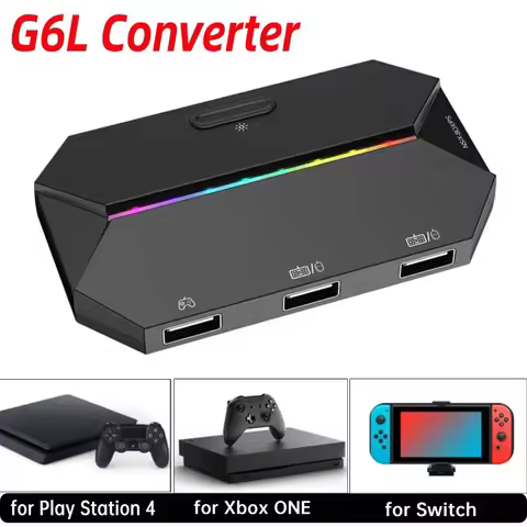 G6L Wired Keyboard Mouse Converter Adapter for Xbox One PS4 PS3 Nintendo Switch Portable Gaming Wire
