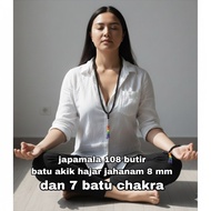 JAPAMALA NECKLACE 108 HAJA STONE COMBINATION OF 7 CAKRA STONE