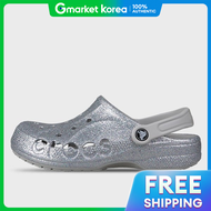 Crocs | รองเทาแตะผหญงแบบสวม Crocs Baya Glitter Clog สเงน รน 205925-0IC