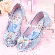 Girls Shoes Princess Shoes Western Style Children High Heels Little Girls Crystal Shoes Model Catwal