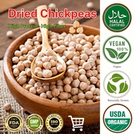 【READY TO EAT】HALAL Organic Dried & Crunchy Chickpeas— Premium Chickpeas, Perfect for Hummus, Salads