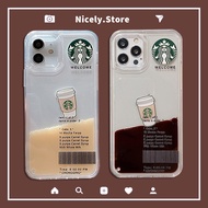Floating Starbucks Liquid Glitter Phone Case for iPhone 15 14 Plus 13 12 11 Pro Max Xs Xr X 8 X8FV
