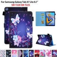 Tablet Case For Samsung Galaxy Tab A7 Lite 8.7 2021 Case SM-T220 SM-T225 T220 T225 Cover Fashion Butterfly Painted Stand Casing