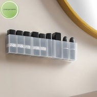 strongaroetrtn Wall Mounted 3Grids Organizer Mirror Cabinet Self-adhesive Objects Storage Box sg