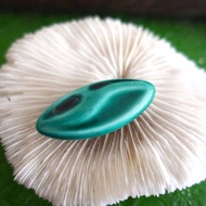 A日本中古綠色手工陶瓷繩結裝飾頸鍊吊墜 高級二手古著珠