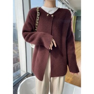 LAPAKSHOP HECTIC Selena Cardigan Basic Knitwear Wanita - Premium Button Knit Cardigan Top - Korean S