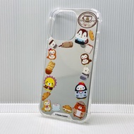 iPhone TPU 軟膠邊框電鍍銀鏡面手提電話殼 (咖啡館) - L012SQE