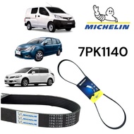 7PK1140 Fan Belt Nissan Grand Livina 1.6 Latio 1.6 NV200 Van Fan Belt Michelin 7PK1140