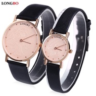 LONGBO 80026 COUPLE QUARTZ WATCH ULTRATHIN SPECIAL PATTERN DIAL WATER RESISTANCE