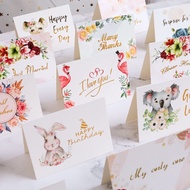 JOY Happy Birthday Love Thank You Wish All The Best Miss You Kad European Flower Bronzing Greeting W