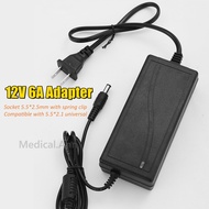 100-240V AC To DC 12V 6A Power Adapter Supply Charger Adapter 5.5mm X 2.5mm Plug US EU AU Plug 12V/