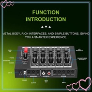 [meteor2] 10 Channel Audio Mixer 5 in 1 Out Compact Audio Mixer for Bass Guitars